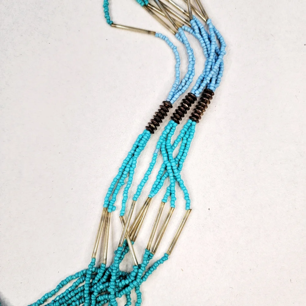 🕊️Boho Layered Bead Necklace - Picture 3 of 4